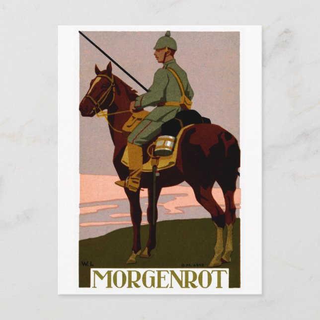 WWI German Uhlan Postkarte (Vorderseite)
