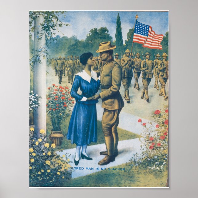 WWI Replik Poster: Der farbige Mensch ist kein Sla Poster (Vorne)