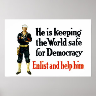 WWI Seemann - die Welt sicher behaltend für Poster