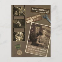 WWII Arbeiterinnen - Postkarte