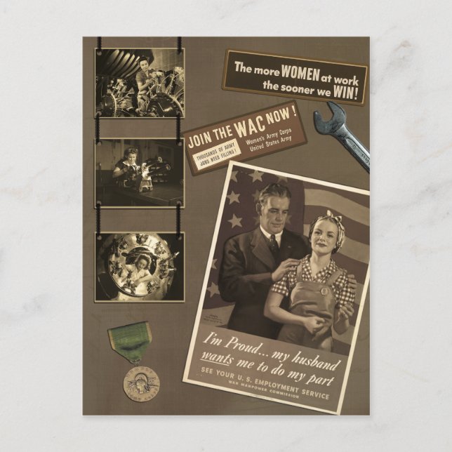 WWII Arbeiterinnen - Postkarte (Vorderseite)