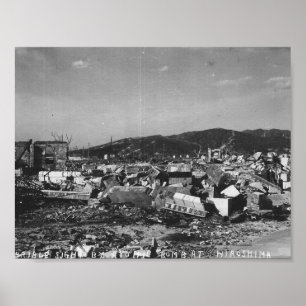 WWII Atombomben-Foto von Hiroshima Poster