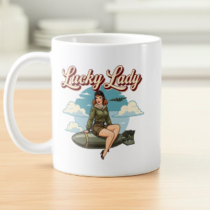 WWII-Bomber-Lucky-Lady-Nasenbemalung Kaffeetasse