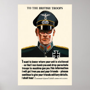 WWII britischer Propagandaposter Spott-Deutscher O Poster
