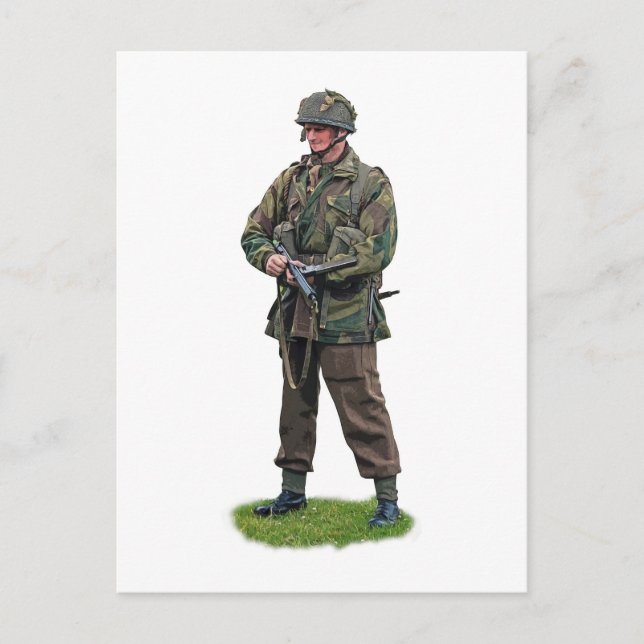 WWII British Paratrooper Postkarte (Vorderseite)