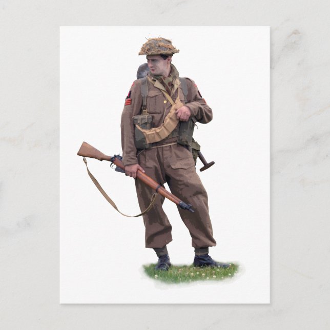 WWII British "Tommy" Postkarte (Vorderseite)