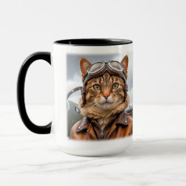 WWII Cat Fighter Pilot Tasse