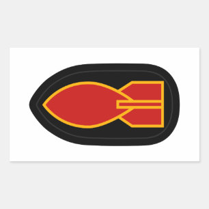 WWII EOD RECHTECKIGER AUFKLEBER