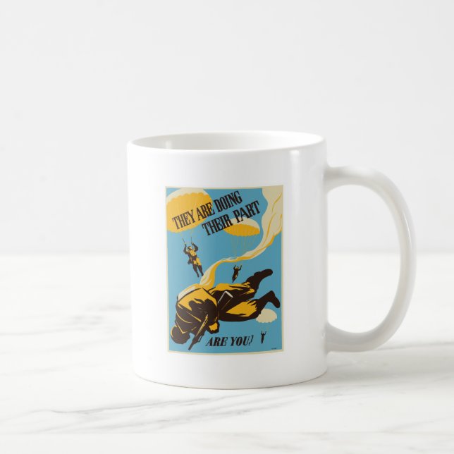 WWII Fallschirmjäger Kaffeetasse (Rechts)
