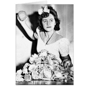 WWII-Frauen - Grußkarte für die Heimatfront/Kriegs