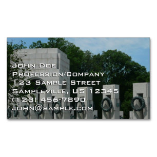 WWII-Gedenkkranz II in Washington DC Magnetische Visitenkarte