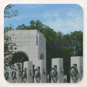 WWII-Gedenkkranz II in Washington DC Rechteckiger Pappuntersetzer