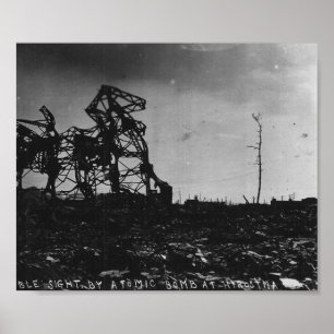 WWII Hiroshima nach Atombombe Poster