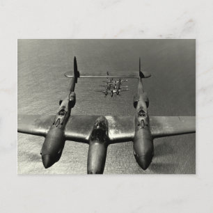 WWII P-38 Lightnings Postkarte