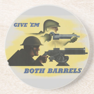 WWII Patriotic Poster Coaster Untersetzer