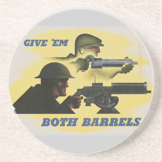 WWII Patriotic Poster Coaster Untersetzer (Vorne)