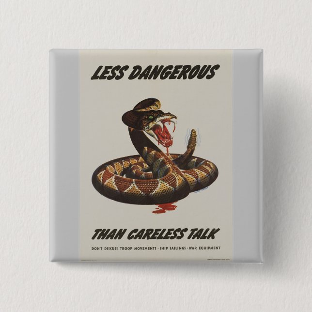 WWII-patriotischer Plakat-Button Button (Vorderseite)
