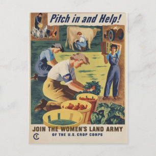WWII Patriotisches Poster Postkarte