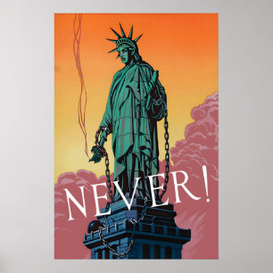 WWII-Propagandaplakat Statue of Liberty Poster