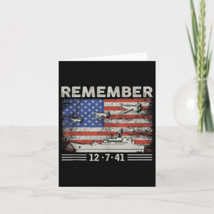 Wwii Remember Pearl Harbor Gedenktag 7. Dezember Karte