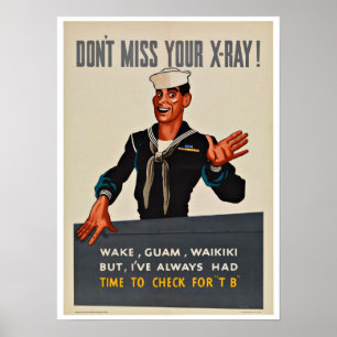 WWII Röntgenstrahl - Vintager Patriotismus Poster