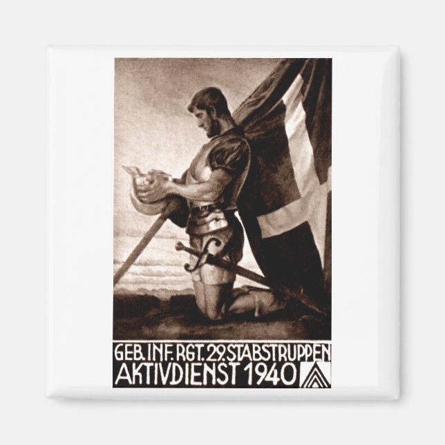 WWII-Schweizer Poster Magnet (Vorne)