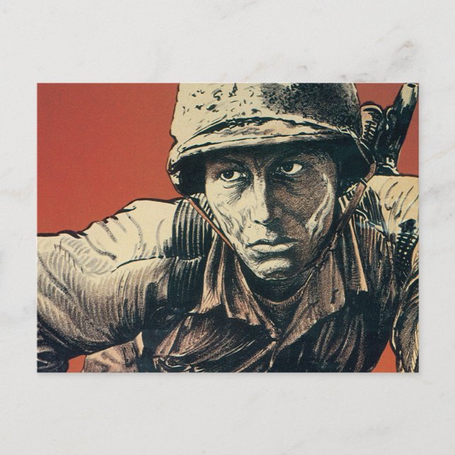 WWII Soldier Postkarte (Vorderseite)