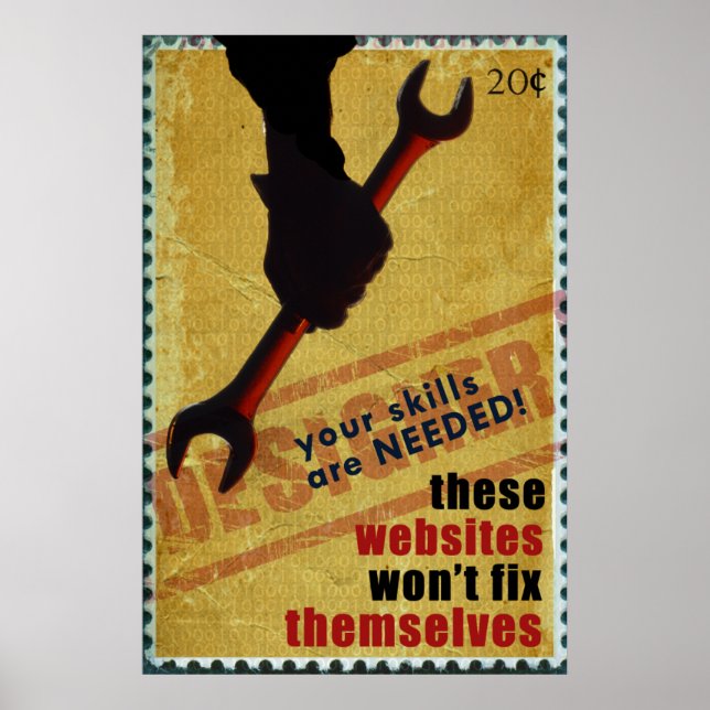 WWII-Style Designer-Poster Poster (Vorne)