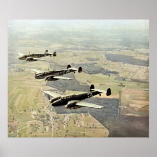 WWII - Three Messerschmitt ME-110 Poster