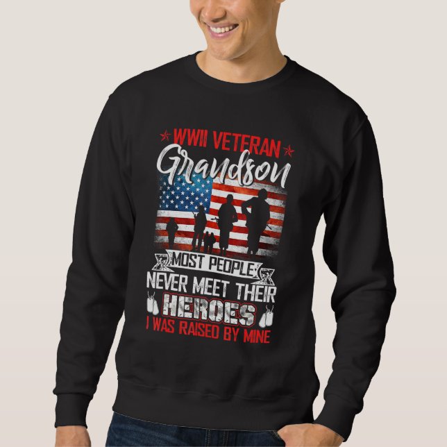 Wwii Veteran Enkel Die meisten Menschen treffen si Sweatshirt (Vorderseite)
