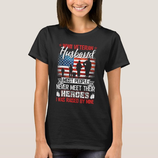 Wwii Veteran Husband Die meisten Leute treffen sic T-Shirt (Vorderseite)