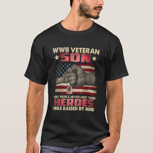 Wwii Veteran Son wurde ich von meinem Helden Fath  T-Shirt (Vorderseite)