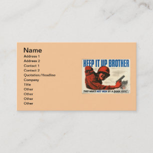 WWII Vintage Poster Business Card Visitenkarte