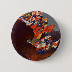 WWII Vintage Poster Button