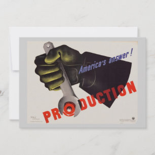 WWII Vintage Poster Einladung