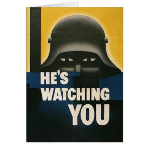 WWII Vintage Poster Grußkarte