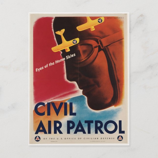 WWII Vintage Poster Postkarte (Vorderseite)