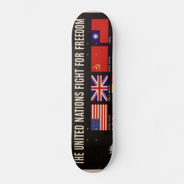 WWII Vintage Poster Skateboard (Vorderseite)