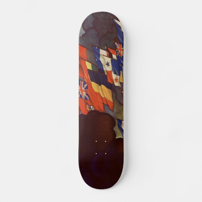 WWII Vintage Poster Skateboard (Vorderseite)