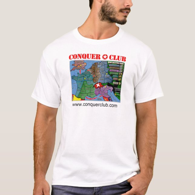 WWII Western-Fronten-Karte T-Shirt (Vorderseite)