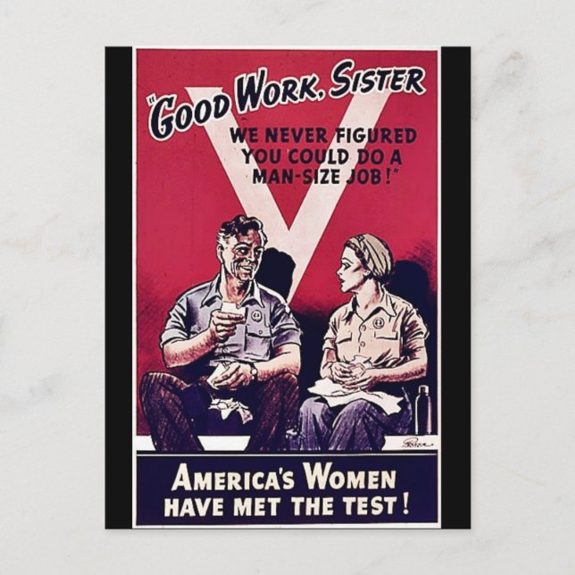 Wwii Women Postkarte (Vorderseite)
