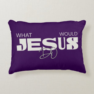 WWJD Akzentkissen – Fettes abstraktes Design Dekokissen