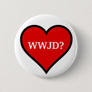 WWJD Heart Button