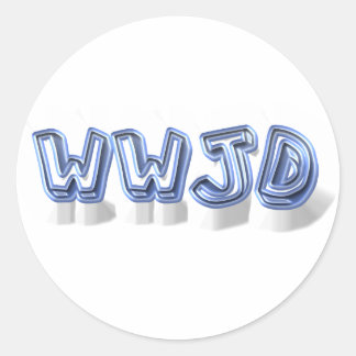 wwjd runder aufkleber