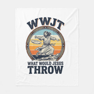 WWJT Was würde Jesus werfen Vintage Disc-Shirt_1 Fleecedecke