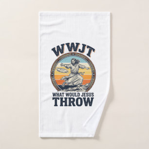 WWJT Was würde Jesus werfen Vintage Disc Shirt_1 Handtuch