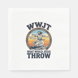 WWJT Was würde Jesus werfen Vintage Disc Shirt_1 Serviette