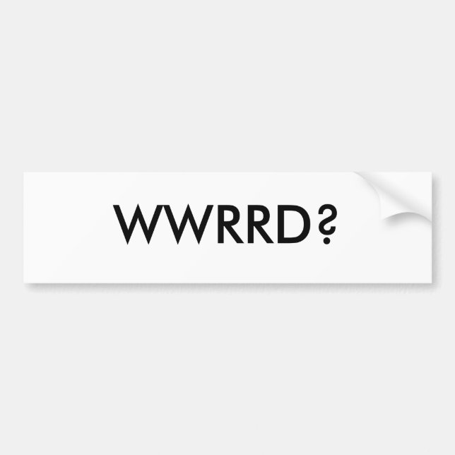 WWRRD? AUTOAUFKLEBER (Vorne)
