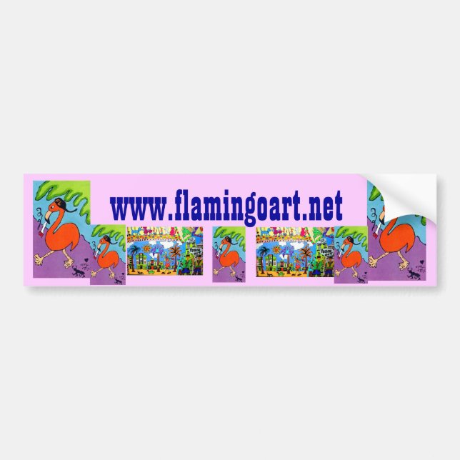 www.flamingoart.net autoaufkleber (Vorne)
