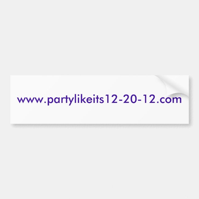 www.partylikeits12-20-12.com-Autoaufkleber Autoaufkleber (Vorne)